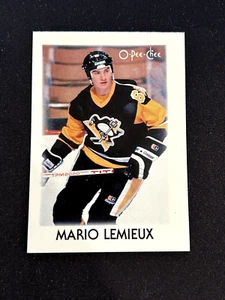 1987-88 O-Pee-Chee Leaders Mini Card Mario Lemieux #23 Pittsburg Penguins HOF - Bild 1 von 2