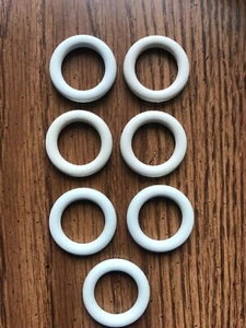 7 Premium Quality White 1" inner diameter Pinball Rubber O-Rings   ( NEW ) - Picture 1 of 1
