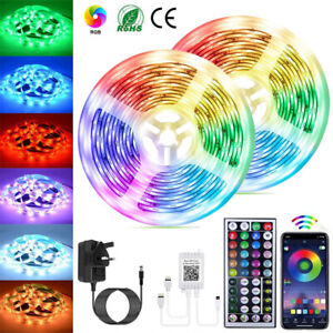 LED Strip Lights RGB Colour Changing Tape Cabinet Lighting Bluetooth 10M/20M/30M