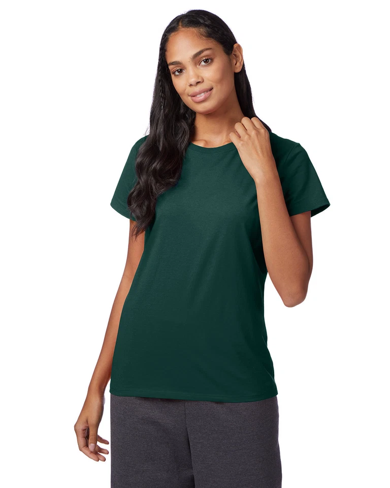 Hanes Damas Perfect-T Elegante Camiseta Informal Lisa - SL04 Foto 1 de 1