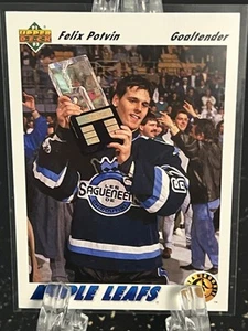 FELIX POTVIN----1991-92 PONTE SUPERIORE----FOGLIE D'ACERO TORONTO - Foto 1 di 2
