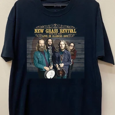 Nova Camiseta Grass Revival com Sam Bush Reimpressão Gildan Todos os Tamanhos P-5XL - Imagem 1 de 4