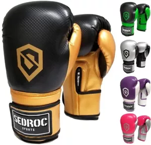 Guanti da boxe Sedroc Fitness Kickboxing Muay Thai Cardio Punzonatura Borsa Allenamento - Foto 1 di 11