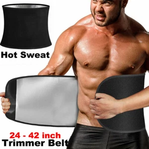 Men Sauna Belt Sweat Waist Trainer Body Shaper Heat Trapping Abdominal Shapewear - Picture 1 of 12