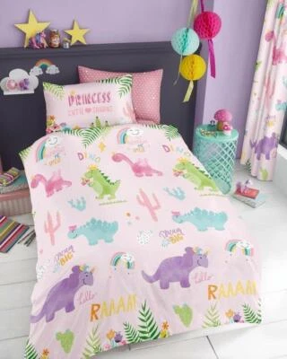 KIDS DUVET COVER SET Reversible Boys Girl Bedding Quilt Pillowcase Single Double - Image 1 of 4