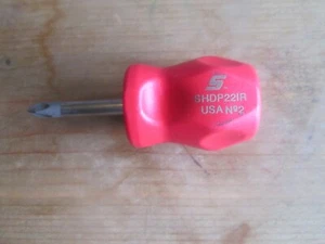 NUOVO cacciavite a scatto stubby philips shdp221r n.2 usa in rosso nuovo strumento premium - Foto 1 di 7