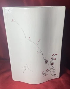 Vintage Barbara Baatz USA Keramik handbemalt Keramik geschwungen Blumenvase signiert - Bild 1 von 8
