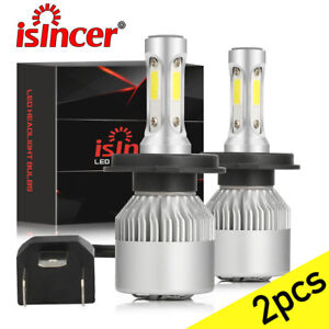 ISINCER 12000LM 100W Super Bright LED Headlight H4 HB2 9003 Hi/Low Beams Bulbs