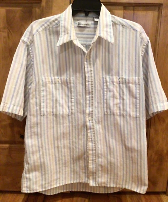 Camisa de manga corta Pierre Cardin para hombre, talla: grande, 100 % algodón, bolsillos Foto 1 de 3