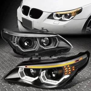 LED headlights 2003-2007 year BMW E60 523i 525i 530i LED head lamps - Picture 1 of 11