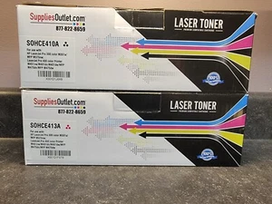 2-SuppliesOutlet Toner SOHCE410A , 413A Black, Magen for HP LaserJet Pro 300/400 - Picture 1 of 6