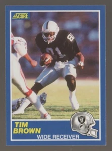 1989 SCORE #86 TIM BROWN RC LA RAIDERS ND FIGHTIN IRISH WR NFL HOF - Picture 1 of 1