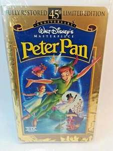Peter Pan (VHS, 1998, 45th Anniversary Limited Edition) Animated New Sealed - Imagen 1 de 2