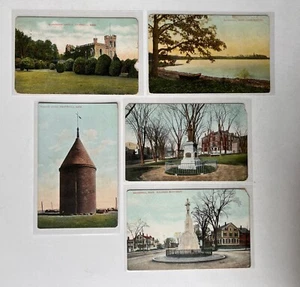 Lote de 5 tarjetas postales Haverhill Mass Powder Winnikenie Kenoza Duston Soldier #4 - Imagen 1 de 11