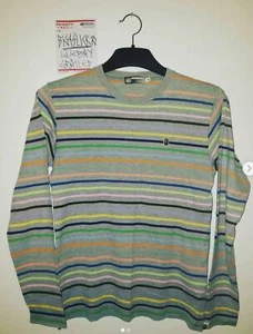 Vintage Rare A Bathing Ape Multi Nigo Stripe L/S Shirt Vtg Bape Rainbow Kanye - Picture 1 of 4