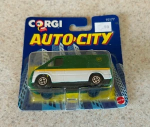 AUTO CITY BP Panel Van Vehicle (Corgi 1993) -- On Card - Picture 1 of 2