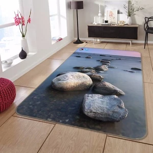 3D Rocks Beach 409 Non Slip Rug Mat Room Mat Quality Elegant Photo Carpet US - Picture 1 of 1