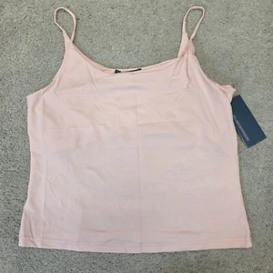 Hillard & Hanson Cotton Spandex Camisole Shelf Bra Spaghetti Adj Strap Large NEW - Picture 1 of 9