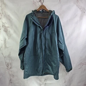 Mont Bell Rain Jacket Mens XL Green Vintage 90s Seam Sealed Gore Waterproof - Picture 1 of 12