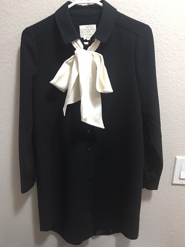 Abito nero Kate Spade nuovo con fiocco taglia 2