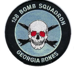 PARCHE USAF 128TH BOMB SQ NVG VERDE LIMA NO AZUL GEORGIA AIR GUARD JT25 - Imagen 1 de 1