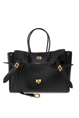 Bolso de Transporte BALENCIAGA Bel Air Mediano Cuero Negro/Dorado Nuevo y Auténtico Foto 1 de 4