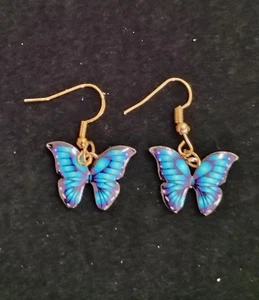 Pendientes colgantes mariposa azul - Imagen 1 de 1