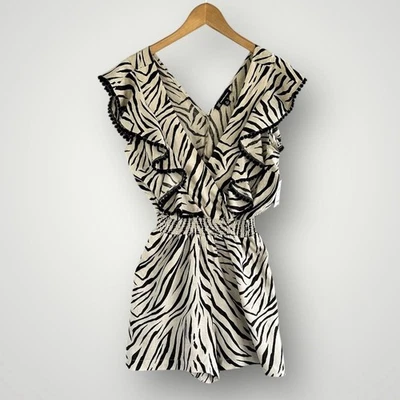 全新带标签 International Concept 纯亚麻连身裤女式 M 码 — 第 1/4 张图片