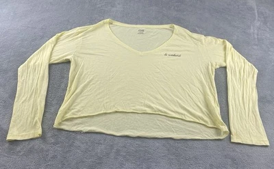 Розовая женская укороченная блузка Victoria's Secret M. желтая с длинными рукавами выходные C39 - Изображение 1 из 4