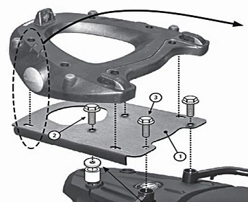 Soporte de herrajes Givi Monokey Top Case para BMW F 650 GS 2008-2017 SR5107 Foto 1 de 1