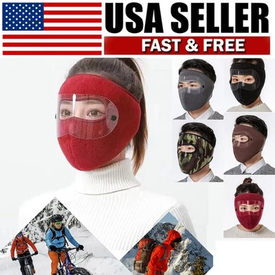 Arnés a prueba de viento polar cálido invierno pasamontañas máscara facial con gafas antiniebla EE. UU. Foto 1 de 4