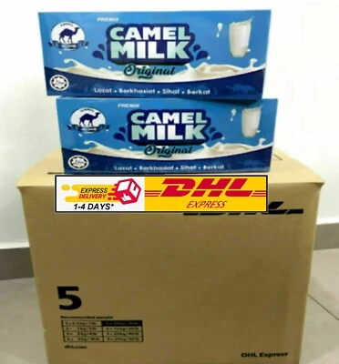 原装骆驼奶粉清真 10 盒 (200 袋 x 25 克) EXPRESS DHL — 第 1/4 张图片