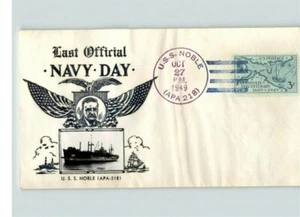 USS NOBLE Navy Ship/ CROSBY photo 1949 Navy Day/ pic Teddy Roosevelt - Picture 1 of 1