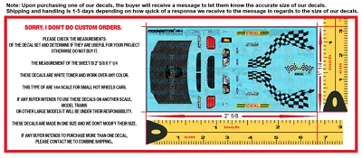 Juego de calcomanías de tóner blanco para tobogán acuático Ford F150 Lightning ideal para Hot Wheels 1/64 Foto 1 de 2