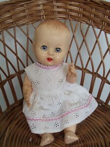 1950's ROSEBUD  10" VINTAGE BABY DOLL FAULTS