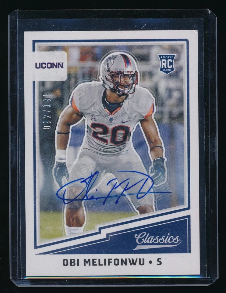 OBI MELIFONWU 2017 CLASSICS SIGNIFICANT SIGNATURE RC AUTO 092/199 *PATRIOTS* - Image 1 of 1