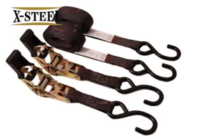 2pc Ratchet Strap Tie Down 1"x4mx500lb/227kg Camouflage Color Car Trailer Motor - Picture 1 of 3