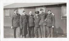 MILITARY MEN Soldier WW2 ERA Found Photo BLACK+WHITE Original VINTAGE 211 60 E
