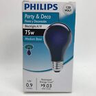Philips Party & Deco Blacklight A19 75W 120V Medium Base Light Bulb 75A/Blb New