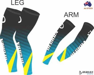 Stretchy Arm warmers Fingerless Gym, Running, Golf, Cycling Arm/Leg Sleeves Set - Picture 1 of 4