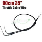 110CM 43'' Throttle Cable Wire Steel Set For Harley Sportster XL883 XL1200 Black