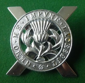 Anodised (Staybrite) Cap Badge - The Lowland Brigade / 52nd Lowland Volunteers - Picture 1 of 3