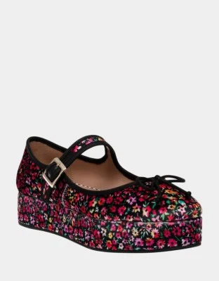 Betsey Johnson Hellena NEGRO DITSY FLORAL 8.5 - Nuevo en caja Foto 1 de 4