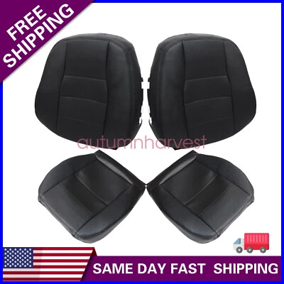 For 2008-2015 Mercedes Benz GLK350 Driver & Passenger Leather Seat Cover Black - Imagem 1 de 4