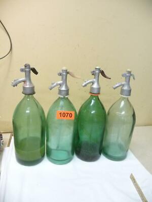 1070. 4 Stück Alte Sodaflaschen Siphonflasche 1 Liter Old Siphon Bottle • 32€