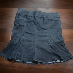 Bisou Bisou Rock Damen 24 W blau Denim Einsätze Jeans Vintage Y2K Reißverschlusstaschen - Bild 1 von 10