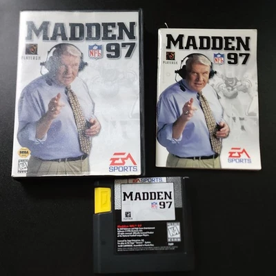 1996 Madden NFL 97 Sega Genesis Complete W/Manual (WORKS) - Image 1 of 4