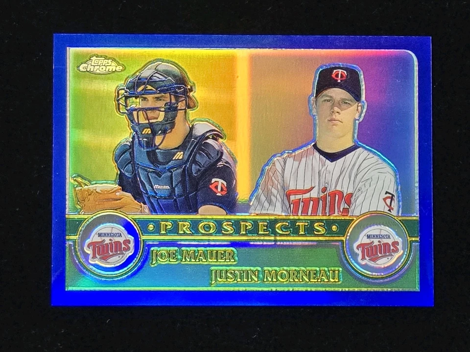 2003 Topps Chrome Prospects #436 Justin Morneau Joe Mauer Refractor 509/699 HOF - Image 1 of 4