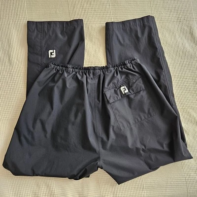 Pantalones de lluvia de golf FootJoy FJ DryJoys negros impermeables a prueba de viento para mujer XL Foto 1 de 4