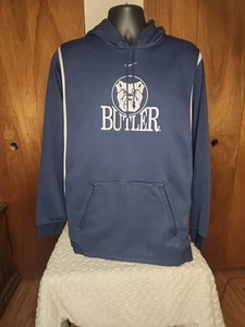 Nike Men's Blue Butler University Bulldogs Hoodie Size Medium Casual Comfort - Picture 1 of 3